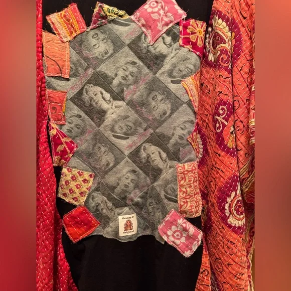 MARILYN MONROE One of a Kind Upcycled Artisan Top Oversized Granny D Originals - Picture 5 of 9